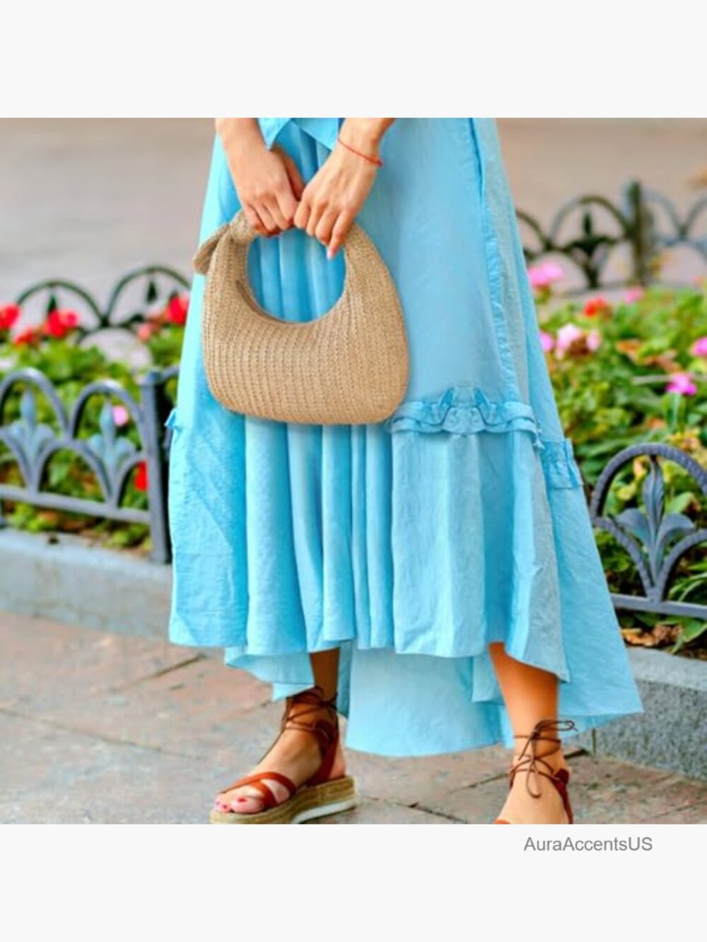 Woven Straw Inspired Tote Bag with Bow Top Handle Summer Clutch Purse Handbag - Picture 2 of 7